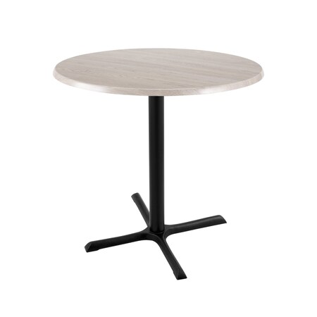 Holland Bar Stool Co 36" Tall OD211 Black Table Base 30" x 30" Foot 30" Diameter White Ash Top by the HollBar Stool Co. OD211-3036BWOD30RWA